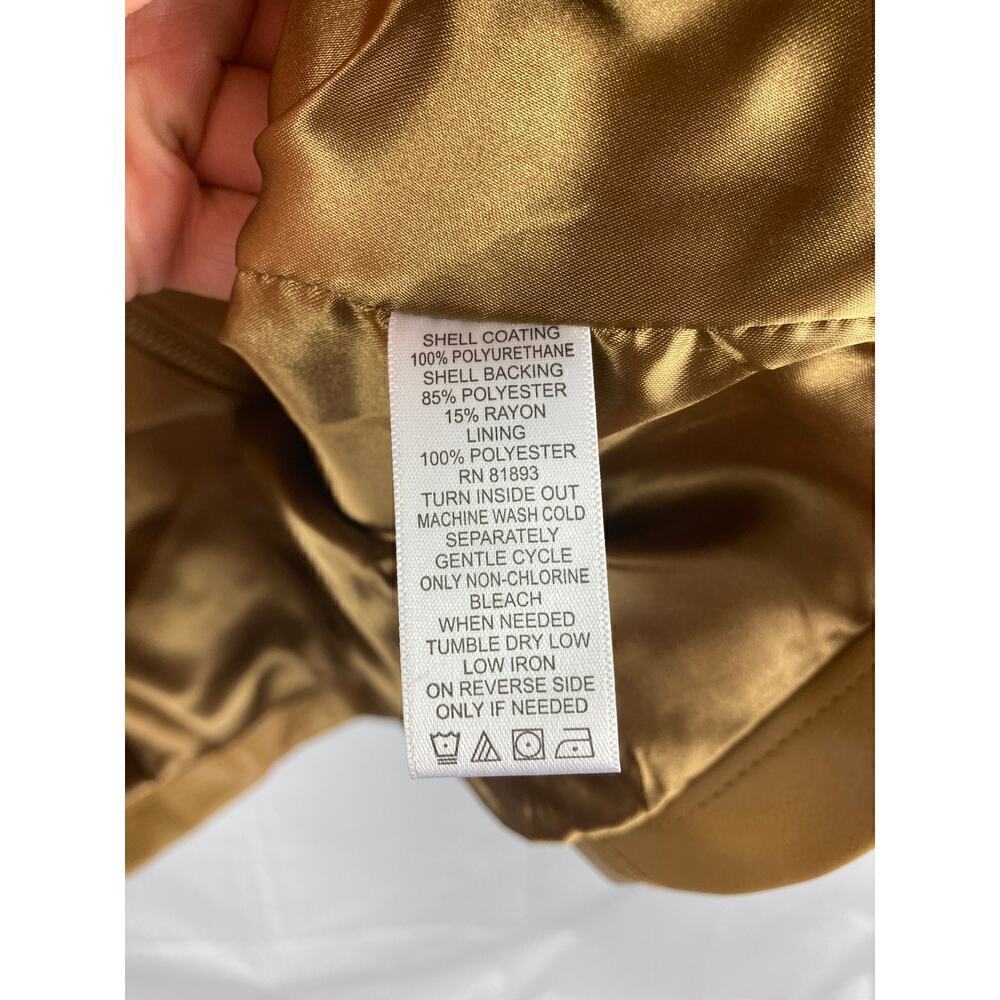 Susan Graver Ruffle Front Leather Jacket - Picture 4 of 5
